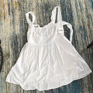 Altar'd State White Mini Dress with Tie Straps